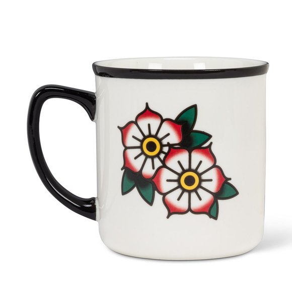 Exclusive "Friends Forever" Tattoo Oversized Stoneware Mug - Oldschool Design - Picture 3 of 6